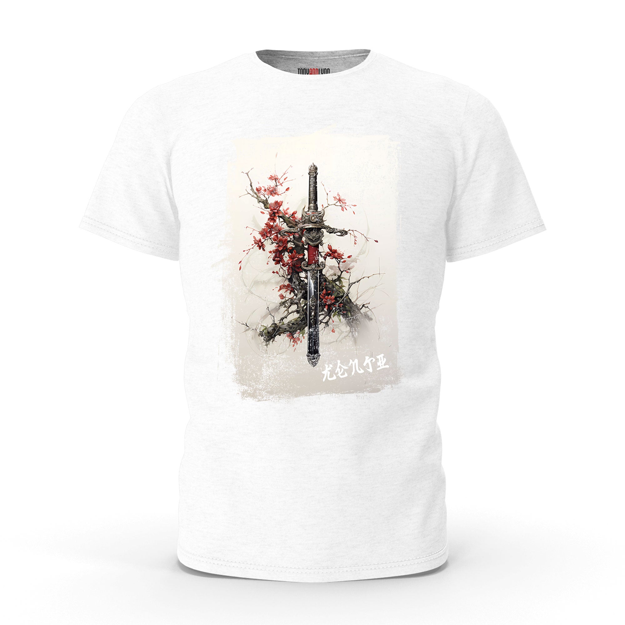 T-Shirt "Samurais Herz: Ära der roten Blüten"