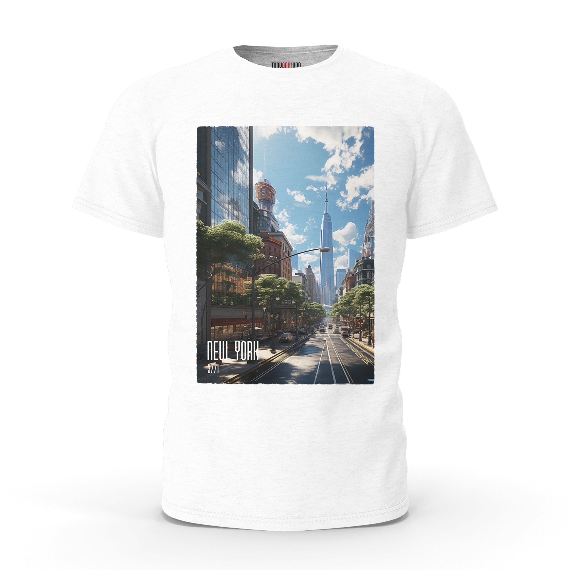 T-Shirt New York "Sonnenlicht über Manhattan (3771)"